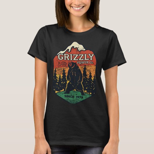 T-shirt Grizzly Power Alaska (Devant)