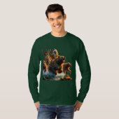 T-shirt GrizzlyChef Riding Grizzly Bear (Devant entier)