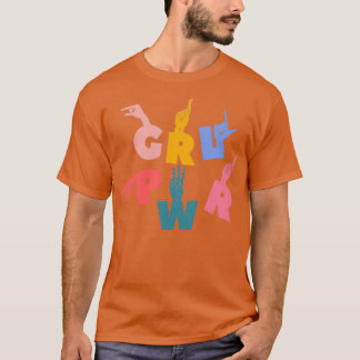 T-shirt GRL PWR SIGNE À LA MAIN ASL Pour Communauté Sourde