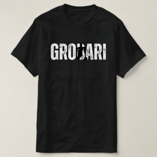 T-shirt Grobari Grobar à la pelle Crno Beli Partizan