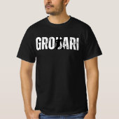T-shirt Grobari Grobar Sa Lopatom Crno Beli Partizan (Devant)