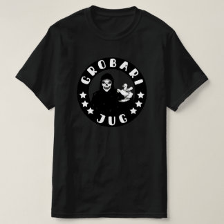 T-shirt Grobari Jug Faucheur de la Mort Noir Blanc Partiza