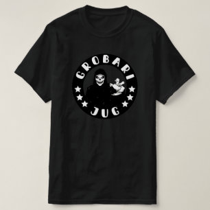 T-shirt Grobari Jug Kosac Smrti Crno Beli Partizan