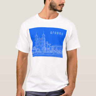 T-shirt Grodno Belarus Architecture Ville Vue Cathédrale