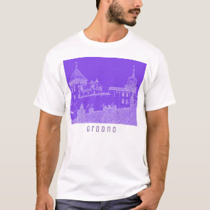 T-shirt Grodno Biélorussie Architecture Ville Vue Château