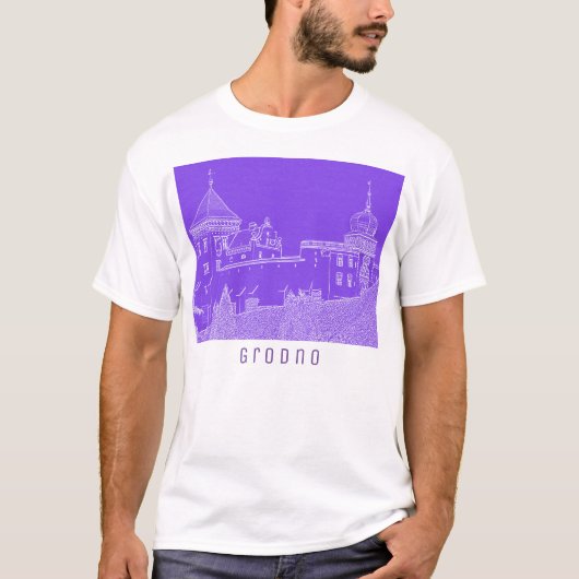 T-shirt Grodno Biélorussie Architecture Ville Vue Château (Devant)