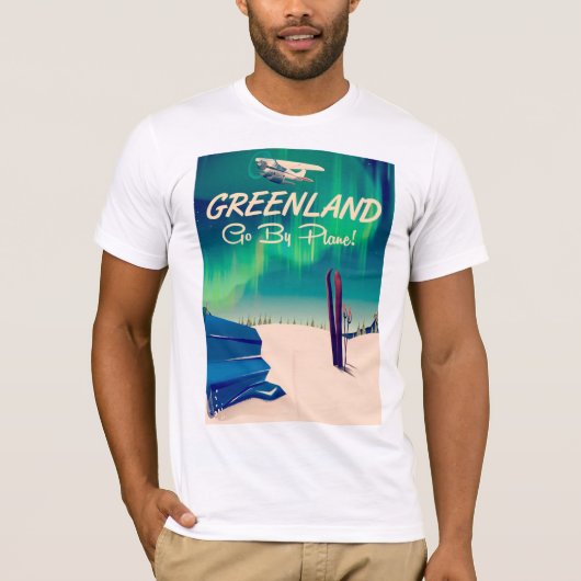 T-shirt Groenland 'Allez Par Avion ! ' (Devant)
