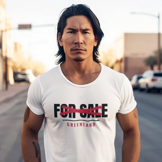 T-shirt Groenland pas à vendre typographie graffiti