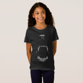 T-Shirt Grogne d'animal noir et blanc féroce (Devant entier)