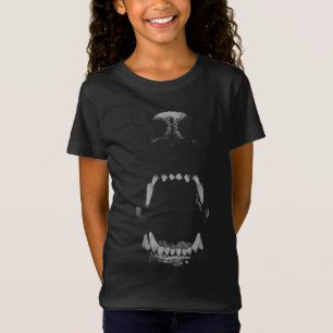 T-Shirt Grogne d'animal noir et blanc féroce