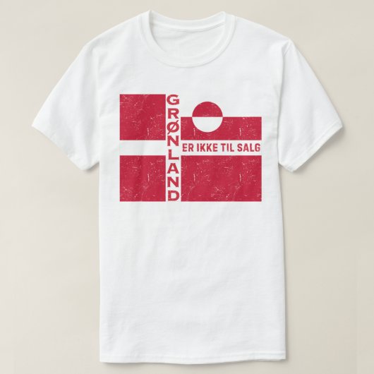 T-shirt Grønland Er Ikke Til Salg Flag (Design devant)