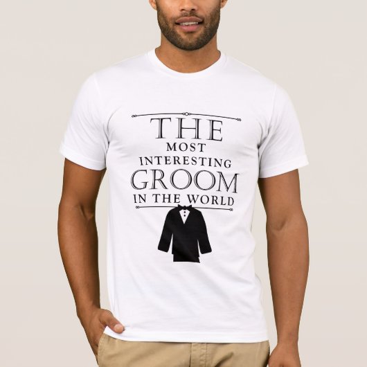 T-shirt Groom Bachelor Tee, Noir (Devant)