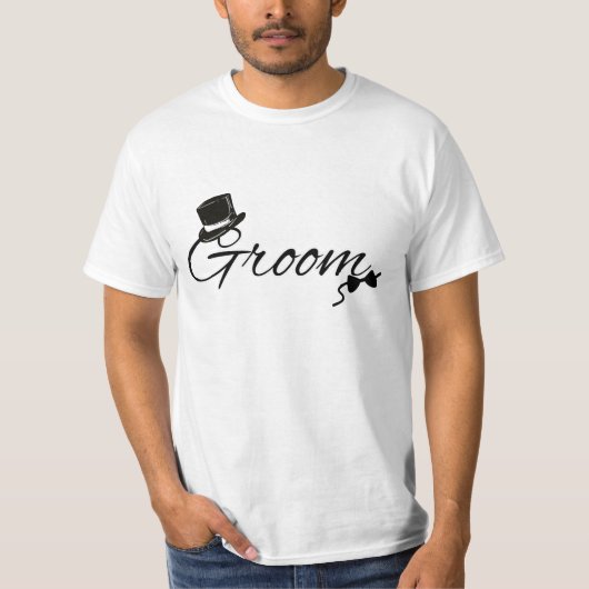 T-shirt Groom : Convient pour le Grand Jour (Devant)