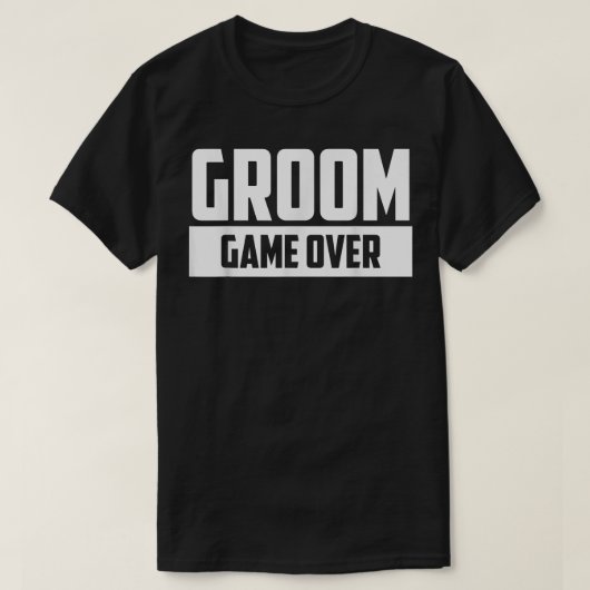 T-shirt Groom Game Over Engagement Wedding Bachelor Party  (Design devant)