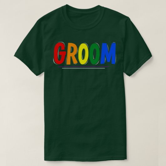 T-shirt Groom Mariage de la fierté LGBTQ (Design devant)