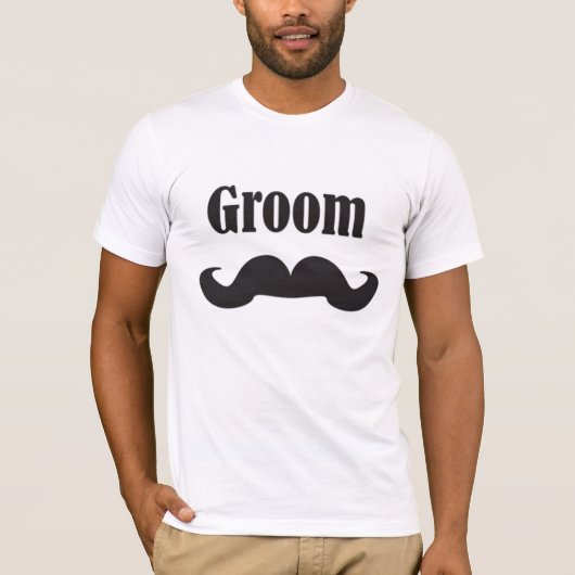 T-shirt Groom Mustache (Devant)