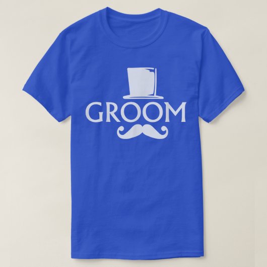 T-shirt Groom Mustache Et Top Hat Mariage Bachelor Party (Design devant)