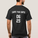 T-shirt Groom Sports Style Correspondant Couple Enregistre<br><div class="desc">Groom Sports Style Couple jumelé Enregistrer le T-shirt Date</div>