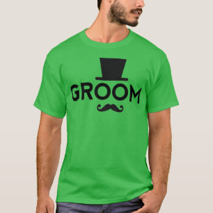 T-shirt Groom t avec casquette et moustache