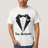 T-shirt Groom, tuxedo (Devant)