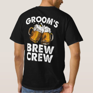 T-shirt Groom's Brew Crew Funny Groomsmen Bachelor Party