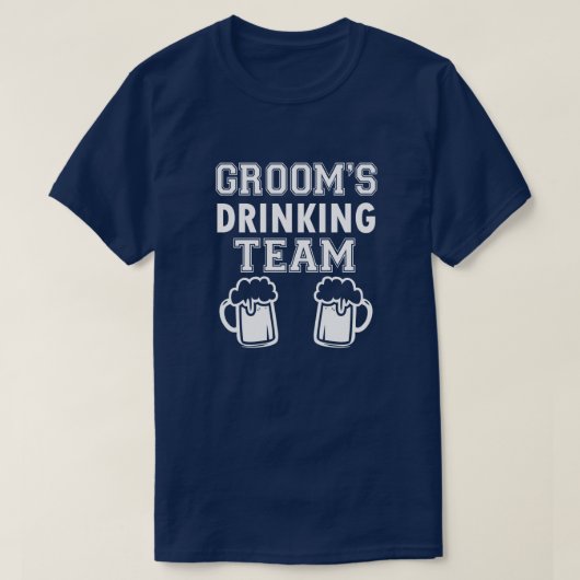 T-shirt Groom's Drinking Team drôle de groomsmen chemise (Design devant)
