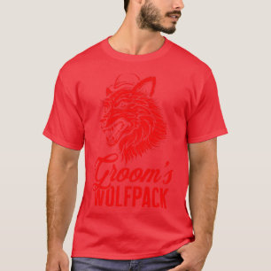 T-shirt Grooms Wolfpack Groomsmen Squad Bachelor Party Amu