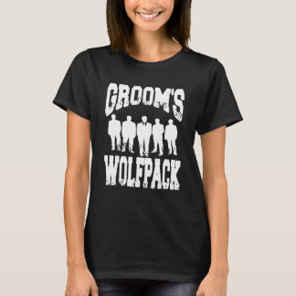 T-shirt Groom's Wolfpack Retro  Bachelor Party  Present