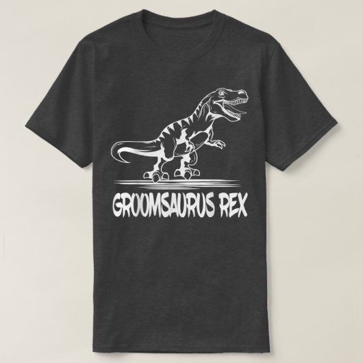 T-shirt Groomsaurus Re marié mari Fiançailles P (Design devant)