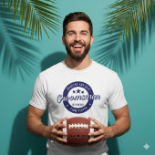 T-shirt Groomsman Drafted for Life Blue Circular Crest