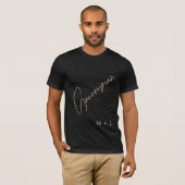 T-shirt Groomsman moderne | Beige + noir (Devant entier)