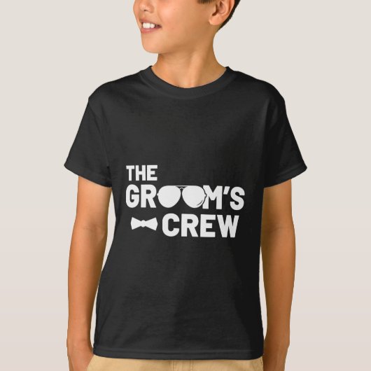 T-shirt Groomsmen Groom Squat Hommes Bachelor Fournitures  (Devant)