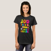 T-shirt Groovy 100 Days Of Fourth Grade Kids Teacher 100th (Devant entier)