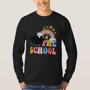 T-shirt Groovy Bonjour Maternelle Arc-en-ciel Enseignants 
