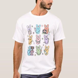 T-shirt Groovy Bunnies Candy Échographie Tech Pâques Sonog