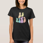 T-shirt Groovy CHOOSE KIND Be Retro Kindness Anti Bully Or (Devant)