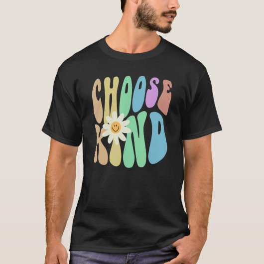 T-shirt Groovy CHOOSE KIND Retro Stop Bullying Choose Kind (Devant)