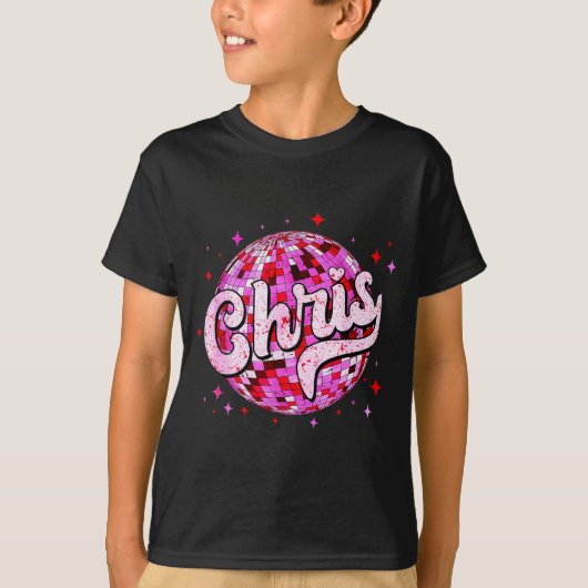 T-shirt Groovy Chris First Name D I Love Chris Tees Meme  (Devant)