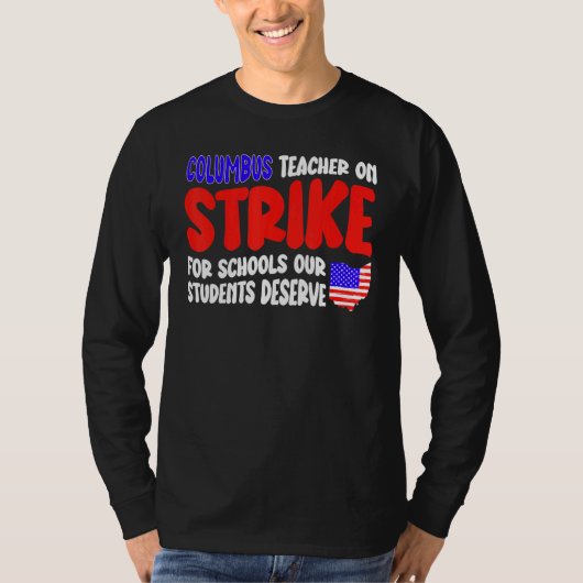 T-shirt Groovy Columbus Ohio School Teachers Strike OH Tea (Devant)