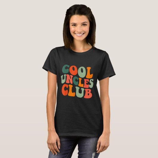 T-shirt Groovy Cool Uncles Club Funny New Uncle Men (Devant entier)
