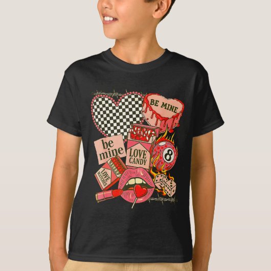 T-shirt Groovy Coquette Western Valentines Day Collage Cli (Devant)