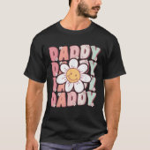 T-shirt Groovy Daddy Matching Family Birthday Party Daisy  (Devant)