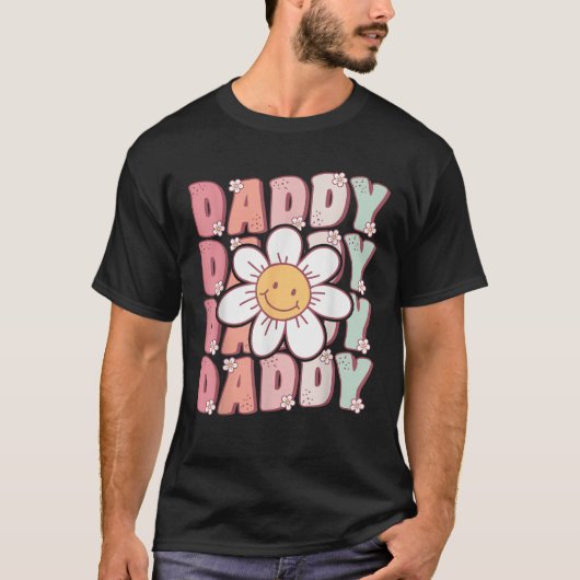 T-shirt Groovy Daddy Matching Family Birthday Party Daisy (Devant)