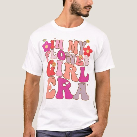 T-shirt Groovy Dans Ma Fleur Fille Era Retro Soeur Toddler (Devant)