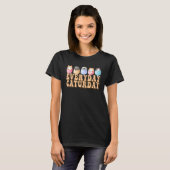T-shirt Groovy Everyday Is Caturday  Crazy Cat Lady (Devant entier)