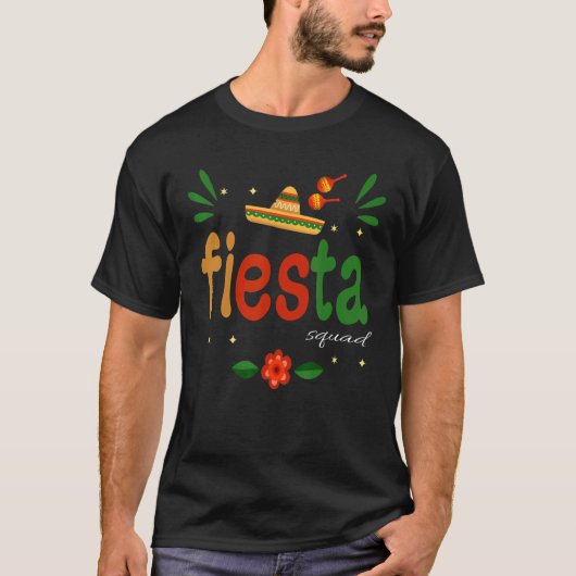 T-shirt Groovy Fiesta Squad Cinco De Mayo Mexican Fiesta 5 (Devant)