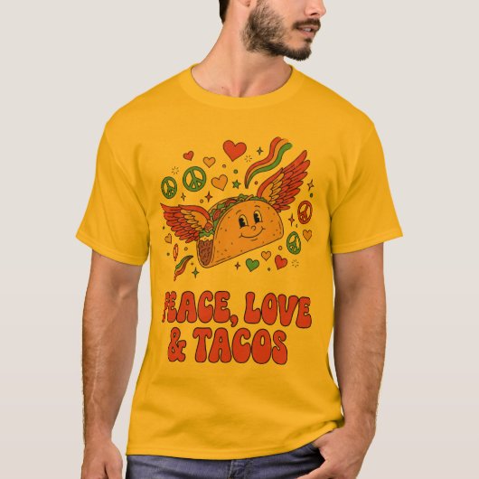T-shirt Groovy Flying Angel Taco (Devant)