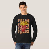 T-shirt Groovy French Fries Fast Food Potato Fries (Devant entier)