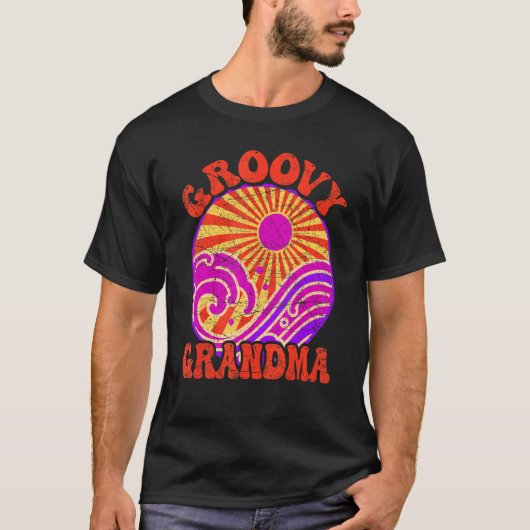 T-shirt Groovy Grandma 70s Aesthetic Nostalgia 1970's Retr (Devant)