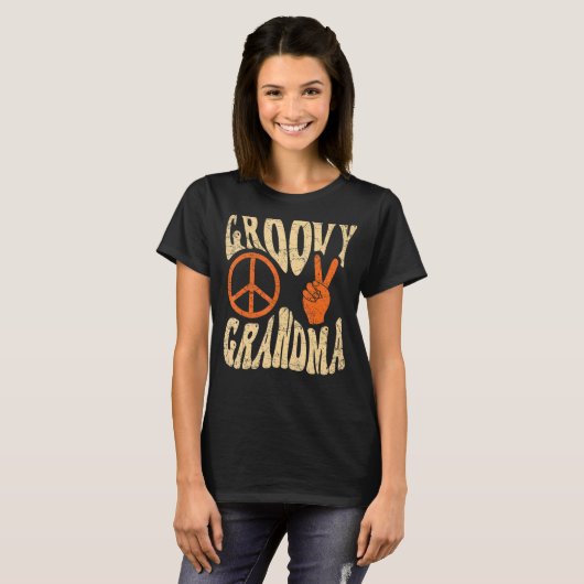 T-shirt Groovy Grandma 70s Aesthetic Nostalgia 1970's Retr (Devant entier)